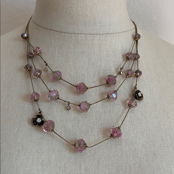 Betsey Johnson Jewelry - Betsey Johnson layered flower bead necklace
